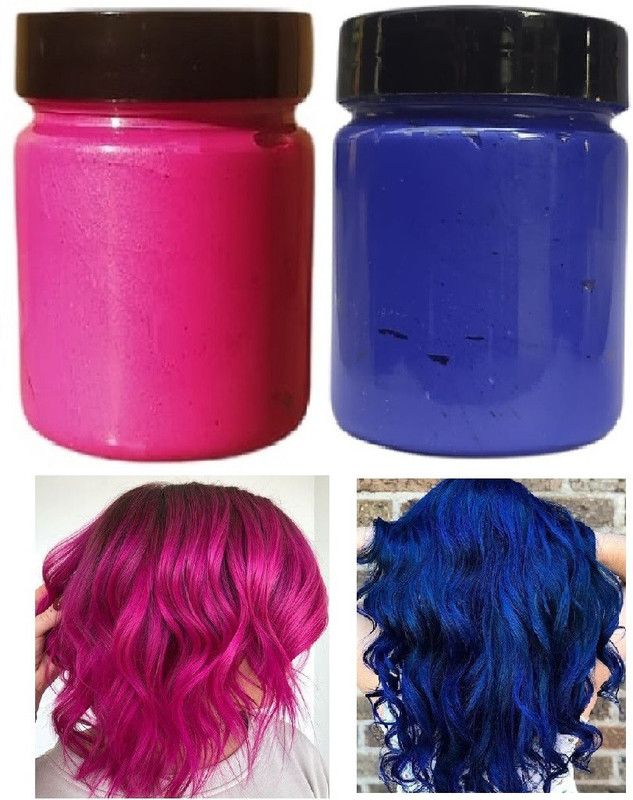 Latixmat blue & pink hair coloring wax for men and women , blue & pink