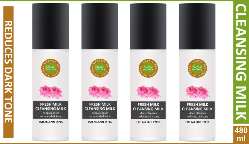 Now Organics Fresh Cleansing Milk (Pack of 4)  (480 ml)