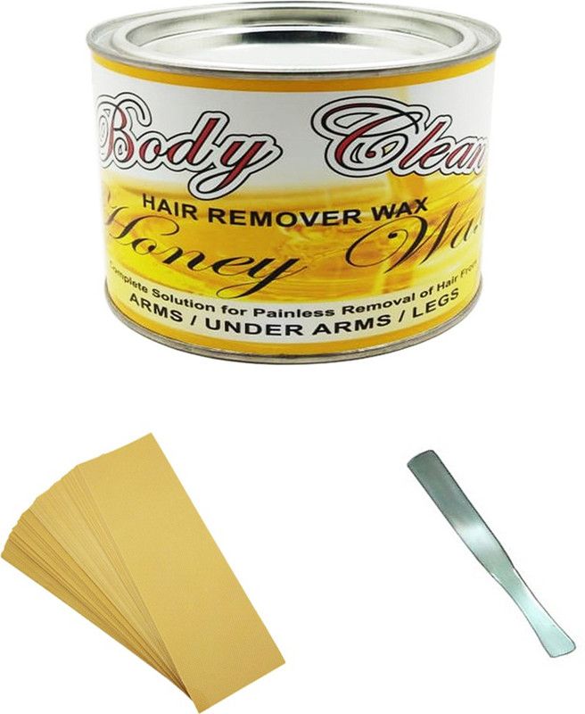 Body Clean Honey Wax 600 ml with 70 Strips and 01 Stainless Steel Wax Applicator. Wax  (600 ml, Set of 3)