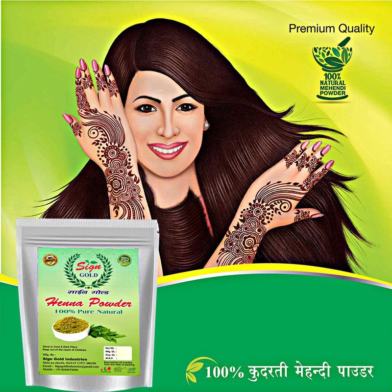 sign gold Heena Powder 100 % Pure Natural 500 gm , Pack of 1  (500)