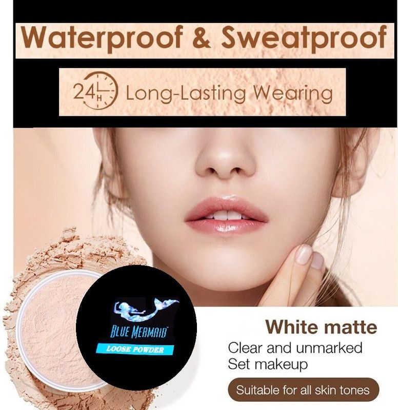 BLUEMERMAID Loose face powder Matte Finish Compact Powde Compact  (LIGHT BEIGE, 15 g)