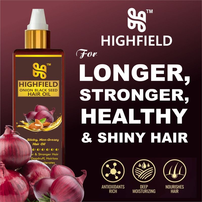HIGHFIELD ONION BLACK SEED HAIR GROWTH OIL Hair Oil  (200 ml)