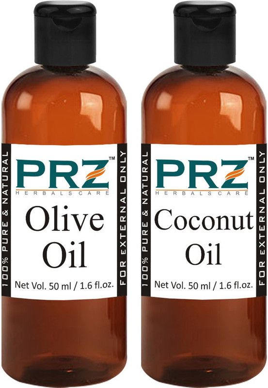 PRZ Combo of Olive Oil and Coconut Oil (Each 50ml)  (50 ml)