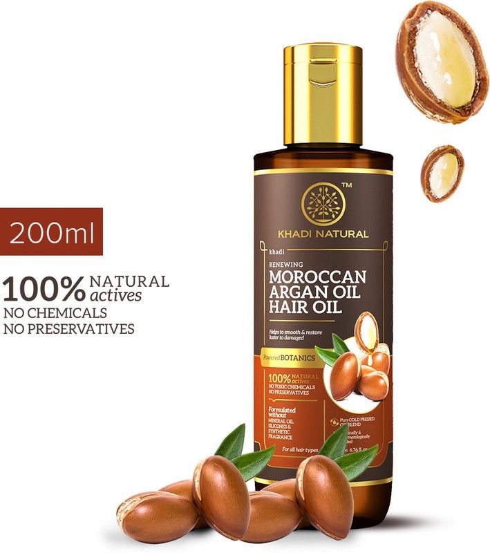 KHADI NATURAL Moroccan Argan 200ML Hair Oil  (200 ml)