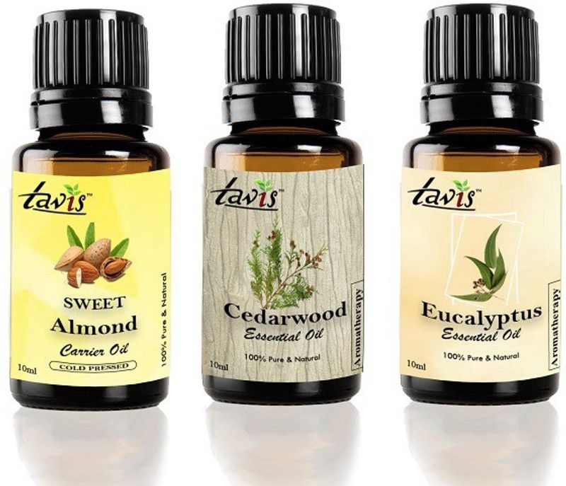 Tavis Sweet Almond Oil, Cedarwood Oil, Eucalyptus Oil  (30 ml)