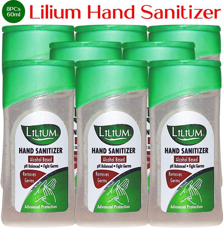 LILIUM Hand Cleanser (Sanitizer), 480ml, Pack of 8 Hand Sanitizer Bottle  (8 x 60 ml)