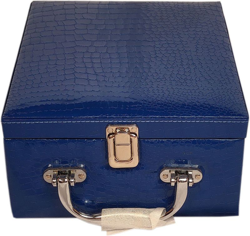 Gallantry's Premium Quality 3 Rod Bangle Box,With Handel & Lock,(Capacity More Than 250+ Bangle's)Vanity Box. Bangle Box,Vanity Box,Capacity More Than 250+ Bangle's. Vanity Box  (Blue)