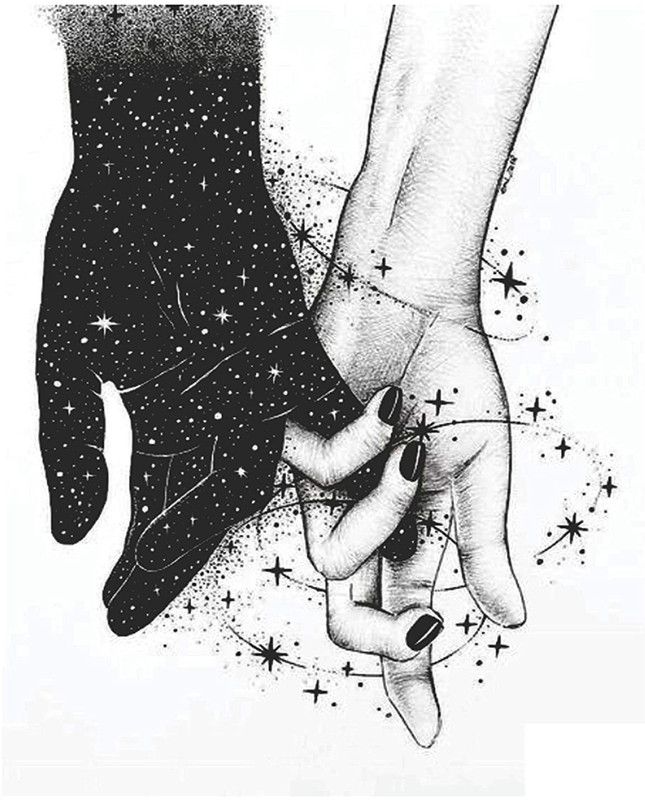 voorkoms Couple Hand Together Tattoo Waterproof Male and Female Temporary Body Tattoo  (Couple Hand Together Tattoo)