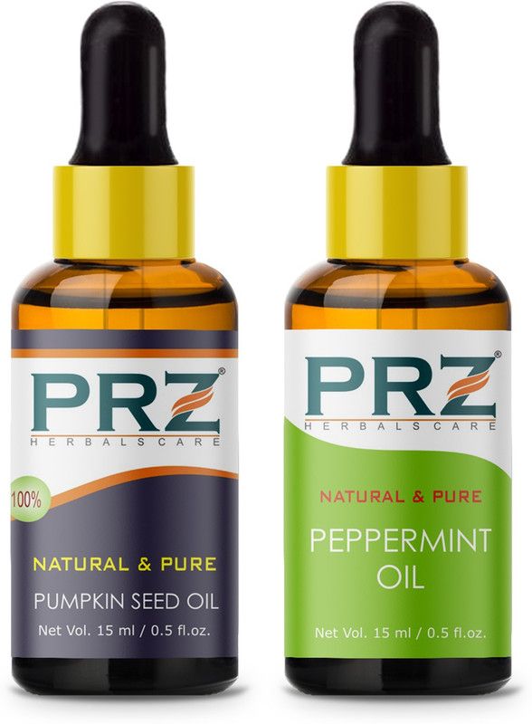 PRZ Combo of Pumpkin Seed Carrier oil & Peppermint Oil (Each 15ml )  (15 ml)