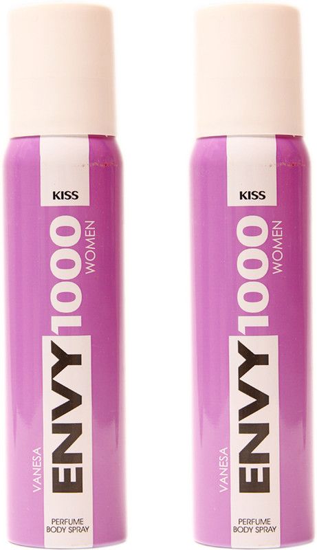 ENVY 1000 2 KISS DEO Deodorant Spray - For Women  (230 g, Pack of 2)
