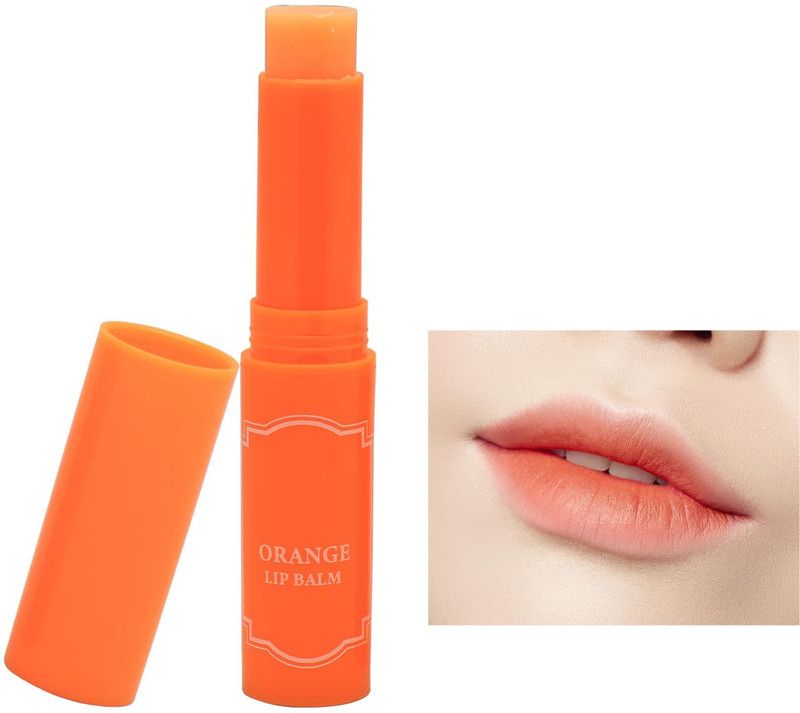 Latixmat Lip Balm with Natural Oils For Cracked And Dry Lips ORANGE  (Pack of: 1, 3.8 g)