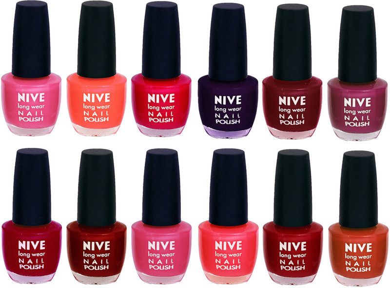 Nive Colour Blast Nail Lacquer (Set of 12 Nail Polish) 1105201712 Multicolor  (Pack of 12)