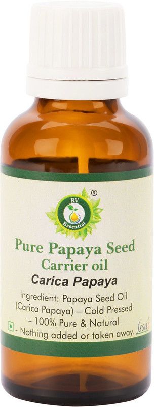 R V Essential Pure Papaya Seed Carrier Oil 100ml- Carica Papaya (100% Pure and Natural Cold Pressed)  (100 ml)