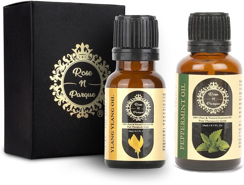 RosenParque Pure Peppermint & Ylang ylang Essential Oil for Aromatherapy( Pack of 2 )  (10 ml)