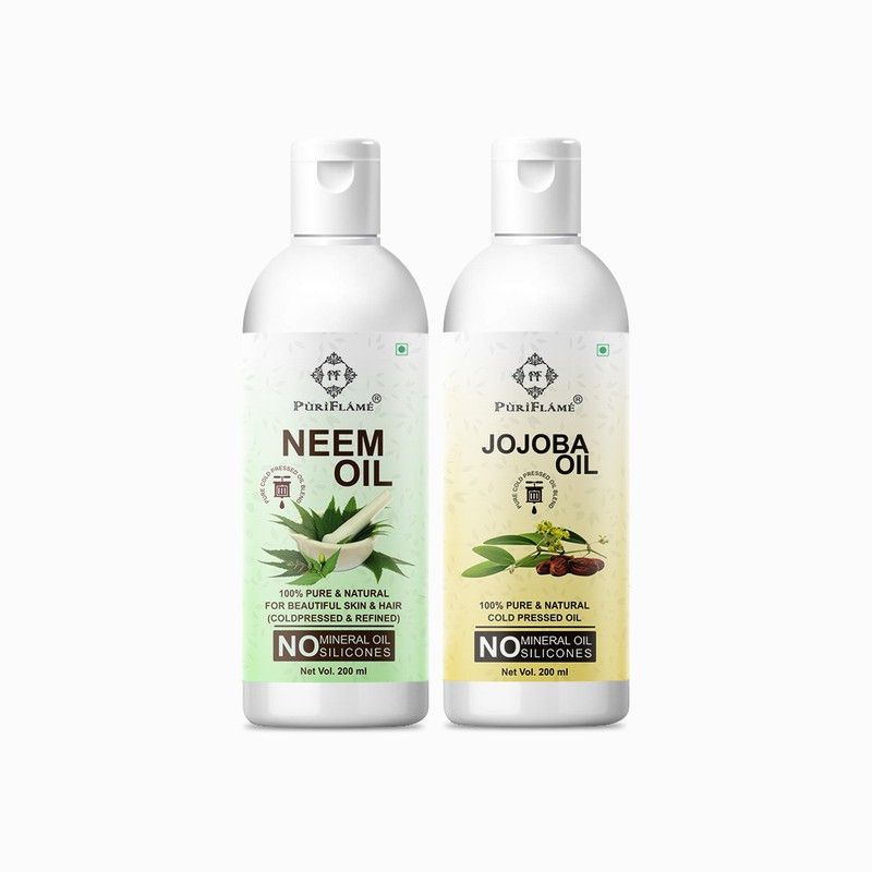 PuriFlame 100% Pure Neem Oil 200ML Hair Oil  (400 ml)