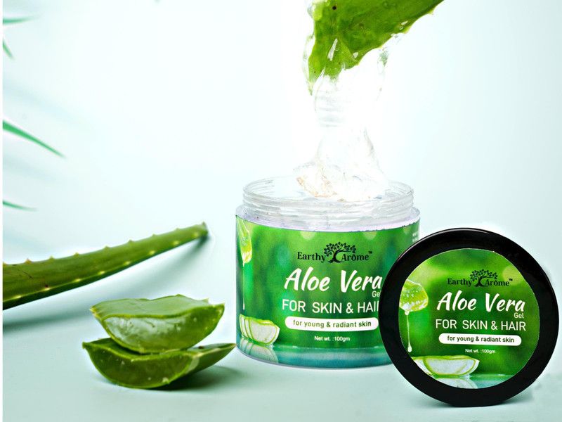 EarthyArome Earthy Arome 99.8% Pure Aloe Vera Gel for Skin & Hair | for young & radiant skin  (100 g)
