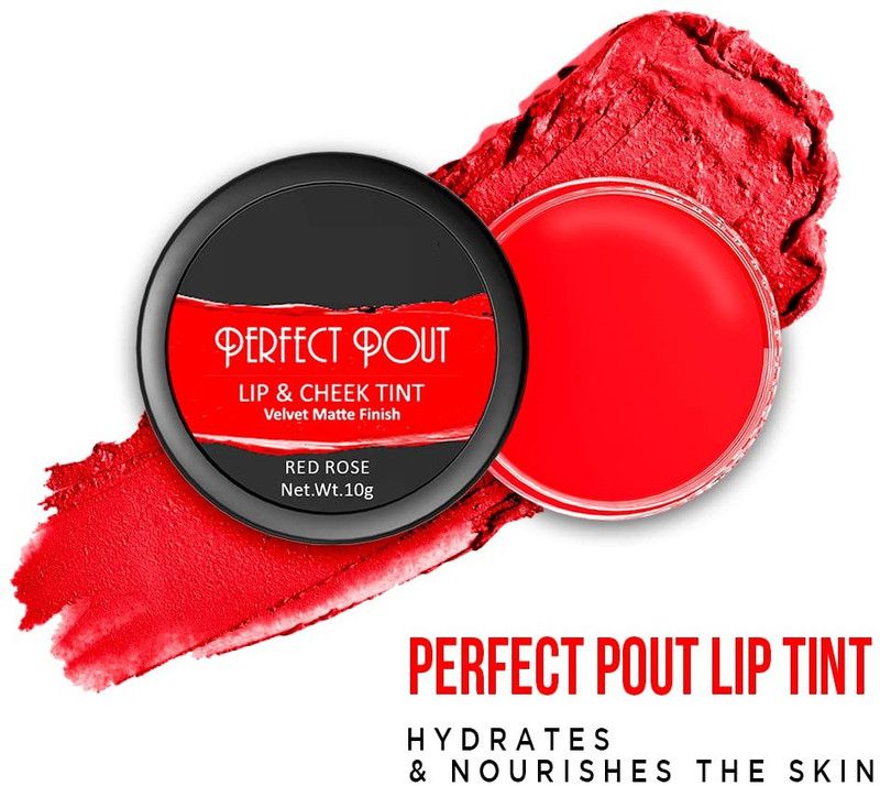 ADJD Lip & Cheek Tint For Lips, Cheeks and Eyes RED ROSE Lip Stain  (10 g)