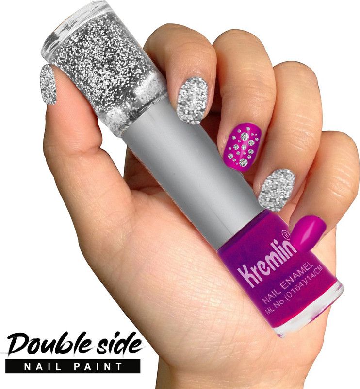 Kremlin 2 in 1 Color Dual Nailpaint Silver, Pink (108-135) Silver, Pink