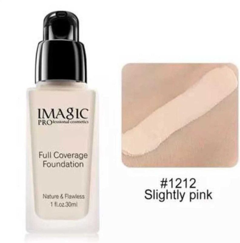 COSLUXE IMAGIC FULL COVERAGE FOUNDATION Natural & 30ml - 1212 SLIGHTLY PINK Foundation  (FA -121 1212, 30 g)