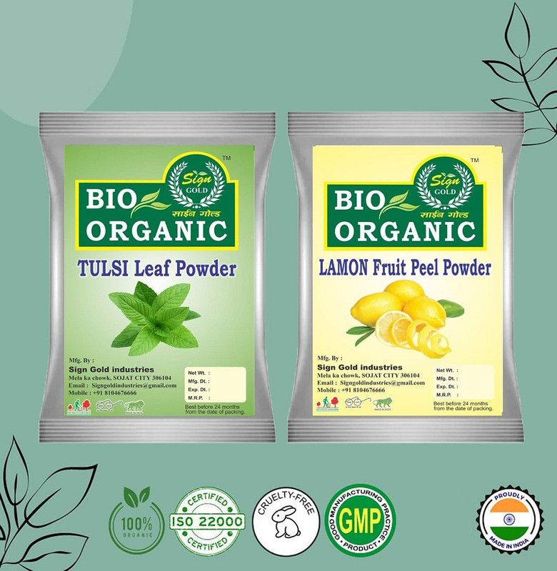 sign gold Tulsi Leaf Powder & Lenom Fruits Powder 200g  (200 g)