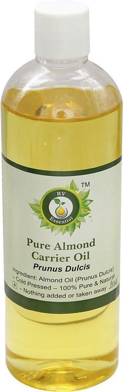 R V Essential Pure Almond Carrier Oil- Prunus Dulcis (100% Pure and Natural Cold Pressed)  (100 ml)
