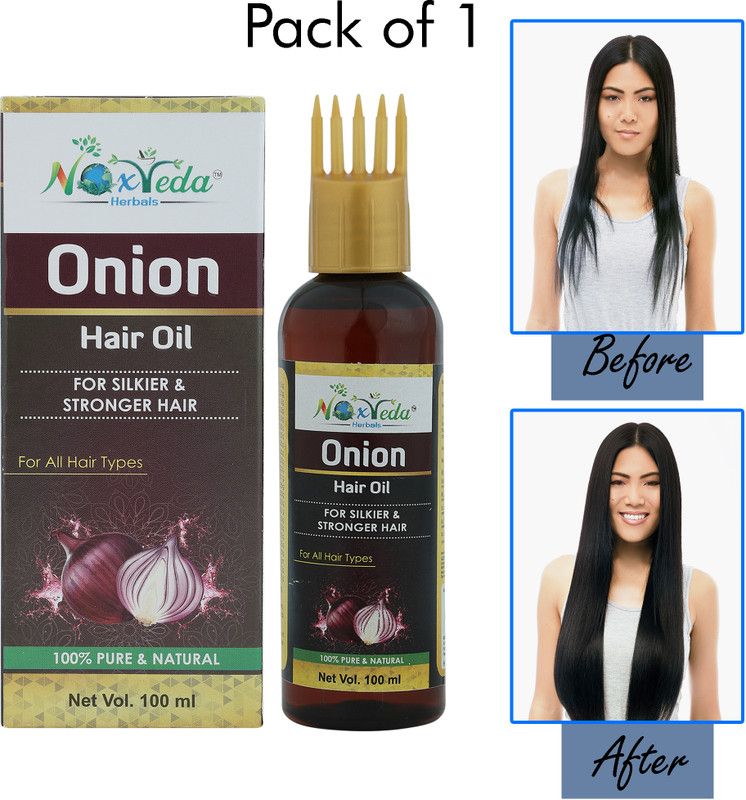 NOXVEDA Onion Hair Oil WITH Comb Applicator Reduce Hair Fall Hair Oil  (100 ml)