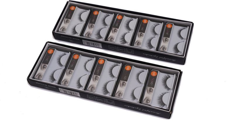 BLUEFUSION 10 Pair False Eyelash set  (Pack of 10)