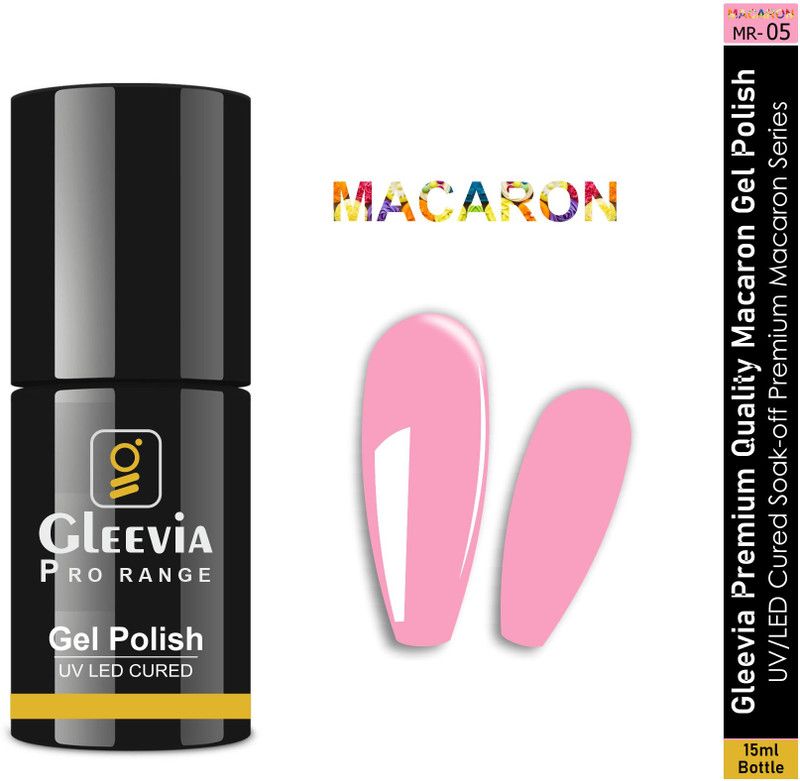 Gleevia Macaron UV Gel Polish 15ml | Premium Nail Gel Collection for Professionals MR-05 Pinkish Red