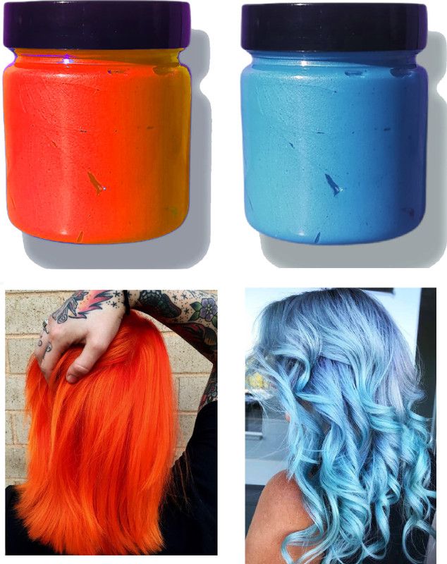 GABBU Combo of Temporary Hair colour wax ORAMGE & SKY BLUE Hair Wax Hair Wax , SKY BLUE, ORANGE