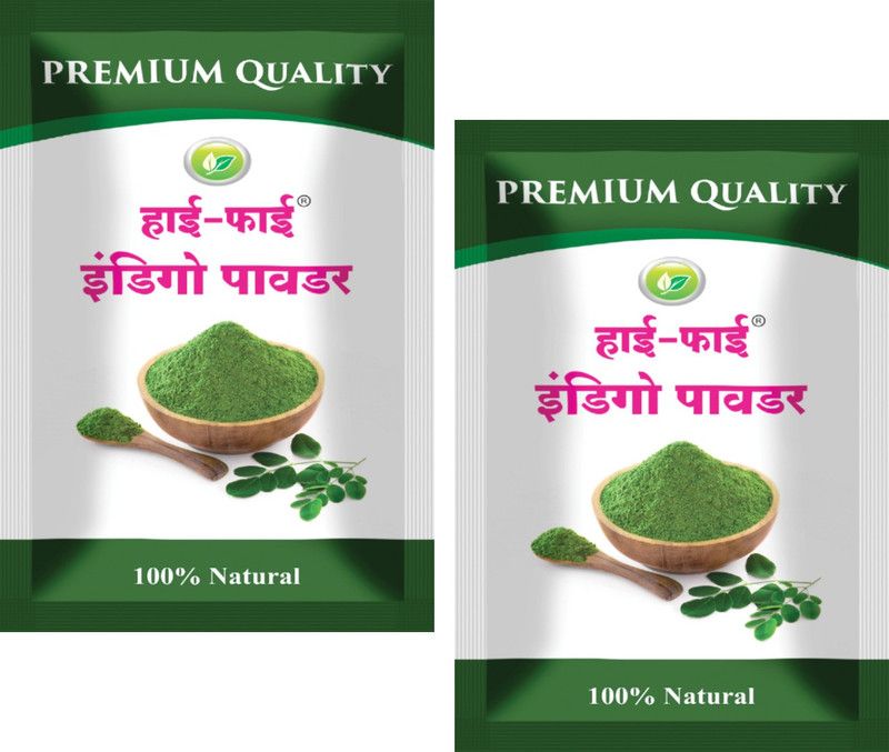 HI-FI Natural Indigo Vera Powder For Hair Care 50 gm - (Pack of 2)  (100 g)