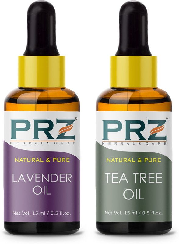 PRZ Combo of lavender Oil and Tea Tree Essential oil ( Each 15ml )  (15 ml)