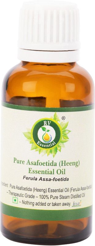 R V Essential Pure Asafoetida (Heeng) Essential Oil 10ml- Ferula Assa-foetida (100% Pure and Natural Steam Distilled)  (10 ml)