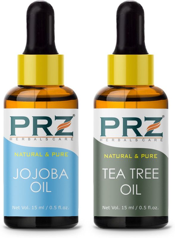 PRZ Combo of Jojoba Carrier Cold Pressed Oil & Tea Tree Oil (Each 15ml)  (15 ml)