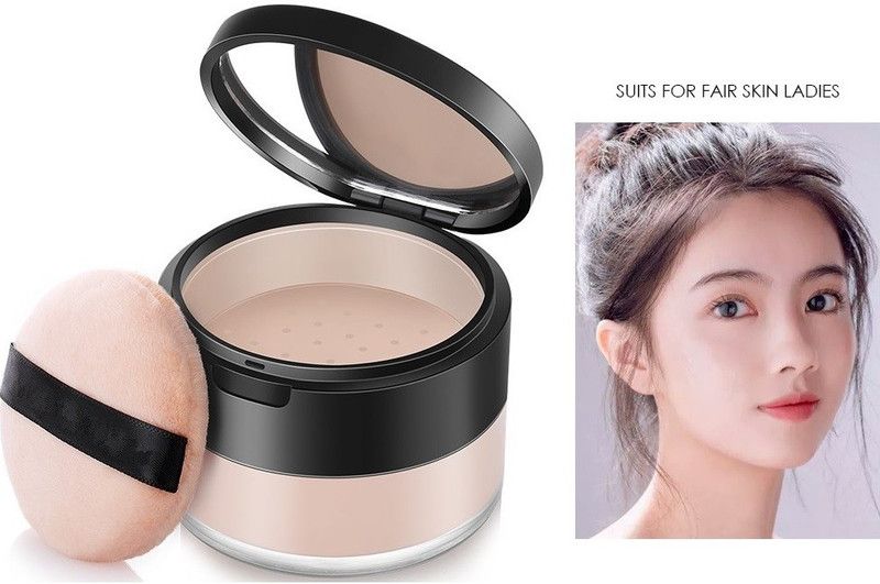 Herrlich SMUDGE PROOF & WATERPROOF MAKEUP LOOSE POWDER FOR WOMEN Compact  (IVORY, 10 g)