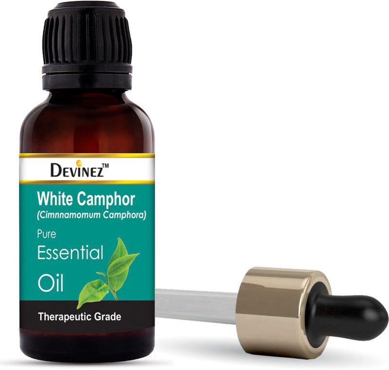 DEVINEZ White Camphor Essential Oil, 100% Pure, Natural & Undiluted, 10ml, Relieves Skin Itching And Irritation, Soothes Burns & Rashes, Cures Acne, Strengthens Hair Roots, Boosts Hair Growth, Fights Hair Loss  (10 ml)