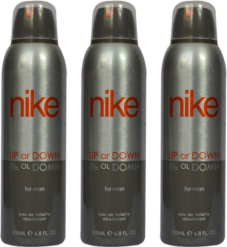 NIKE Up or Down (Pack of 3) Deodorant Spray - For Men  (600 ml, Pack of 3)