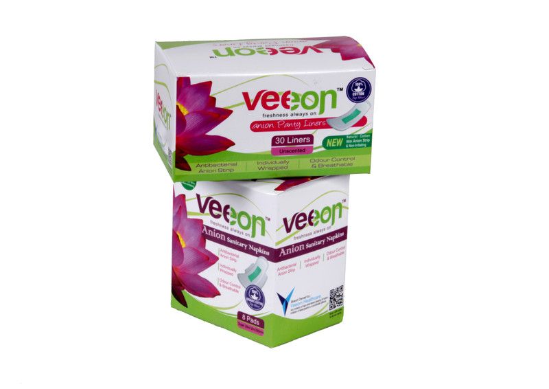 Veeon 100%Cotton Anion Napkins 8 Pcs 290MM & Anion Pantyliners 30S Sanitary Pad  (Pack of 2)