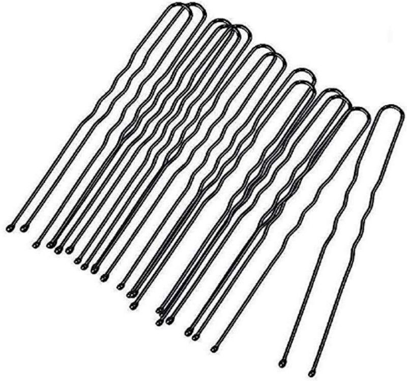 Nyamahsales 100 Pcs U Shape Hair Pins For Bun Maker, Hair Bobby Pins For Womens Hair Style Tools Hair Pin (Black) Hair Pin  (Black)