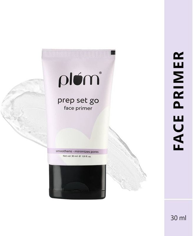 Plum Prep Set Go Face Primer | Minimizes Pores | Weightless Formula Primer - 30 ml  (Transparent)