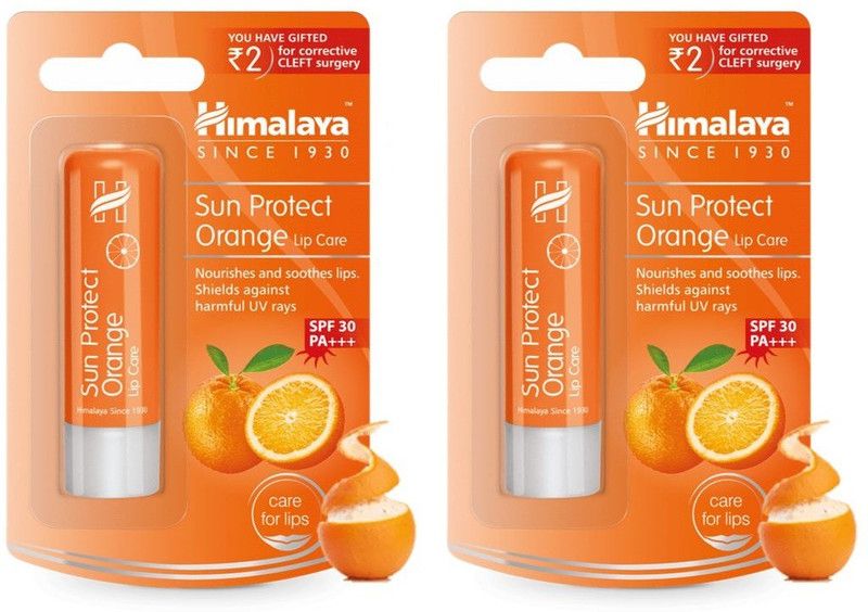 HIMALAYA Sun Protect Orange Lip Care Orange  (Pack of: 2, 9 g)