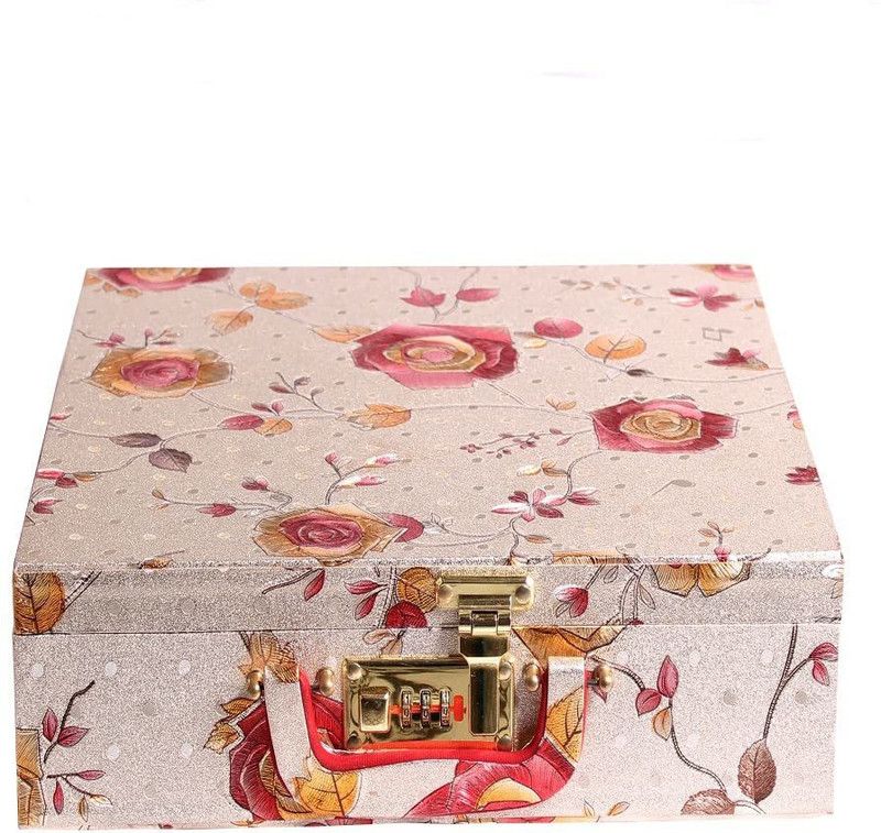 LN BROTHERS Wooden Four Rod storage box for bangle Box (Plastic 2 Rod Bangle Box Free) Bangle Box Vanity Box  (Golden)
