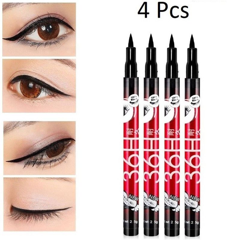 SHAGGY 36H EYELINER PENCIL PACK OF 4 4 ml  (BLACK)