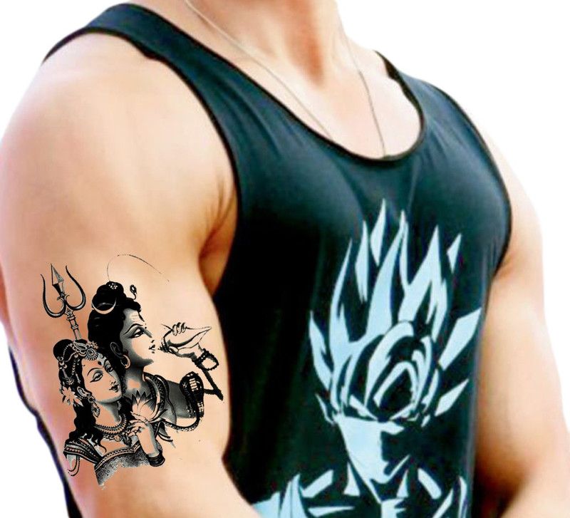 The Canvas Arts The Canvas Arts Wrist Arm Hand Lord Shiva Parvati Body Temporary Tattoo  (Shiva Parvati Tattoo)