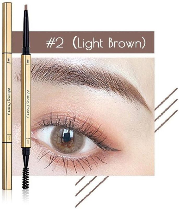 Digital Shoppy Double Head Eyebrow Pencil Long Lasting Waterproof Tint Mascara (L /Brown(#02))  (Light Brown)