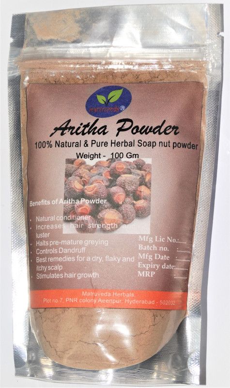 matruveda 100% Natural Aritha Powder 100gm  (100 g)