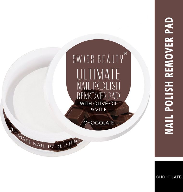 SWISS BEAUTY Ultimate Nail Polish Remover Pad with Olive Oil & Vitamin-E | Chocolate Nail Paint Remover | (Pack of 2, 48 Pads Each)  (100 g)