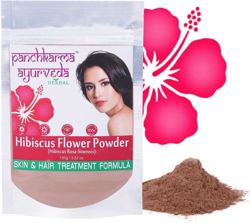 Panchkarma Ayurveda Herbal & Natural Hibiscus Flower Powder (Hibiscus Rosa- Sinensis) 100g  (100 g)