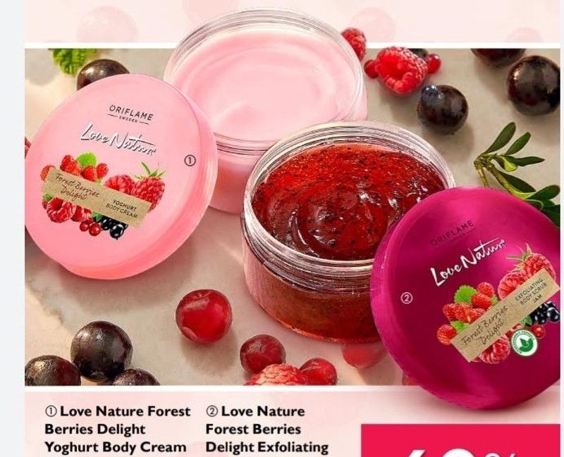 Oriflame Love nature forest berries delight yoghurt cream n scurb jam  (400 ml)