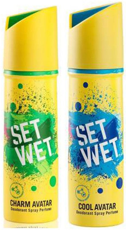 SET WET Combo of Cool Avatar And Charm Avtar Perfume Body Spray - For Men & Women  (300 ml, Pack of 2)