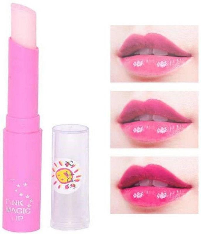 Elecsera Pink Magic Lip Balm Strawberry  (Pack of: 1, 10 g)